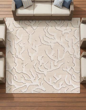 10' x 10' Easy-Clean Sabrina Soto Indoor / Outdoor Square Rug