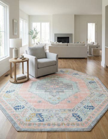 Pink Whitney Octagon Rug