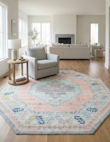 Pink Whitney Octagon Rug