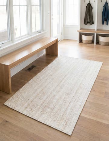 3' 3 x 5' 1 Handmade Braided Jute Rug