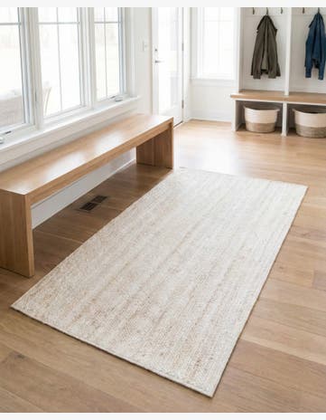 3' 3 x 5' 1 Handmade Braided Jute Rug