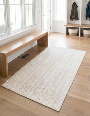 3' 3 x 5' 1 Handmade Braided Jute Rug