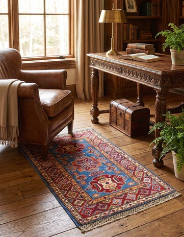 2' x 3' 1 Hand Knotted Kazak Rug