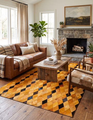 5' 1 x 8' 1 Cowhide Stocks Rug