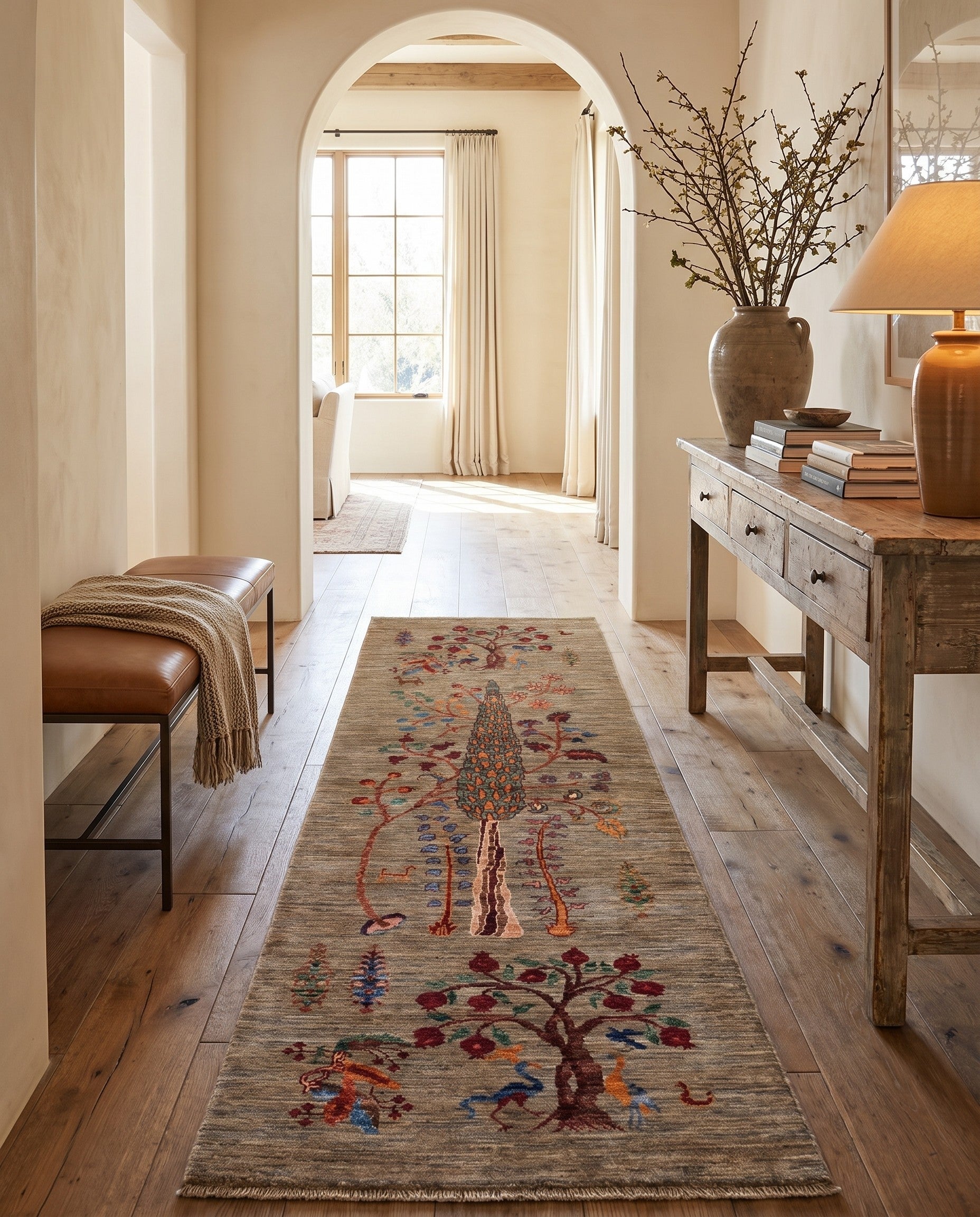 2' 9 x 8' 2 Hand Knotted Ariana Ziegler Runner Rug
