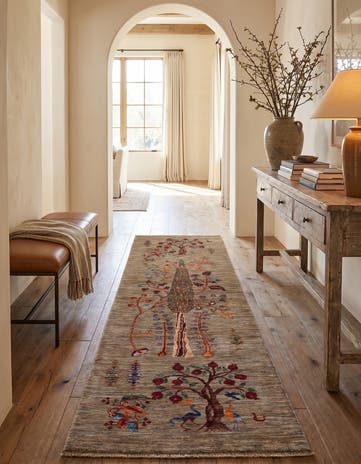 2' 9 x 8' 2 Hand Knotted Ariana Ziegler Runner Rug