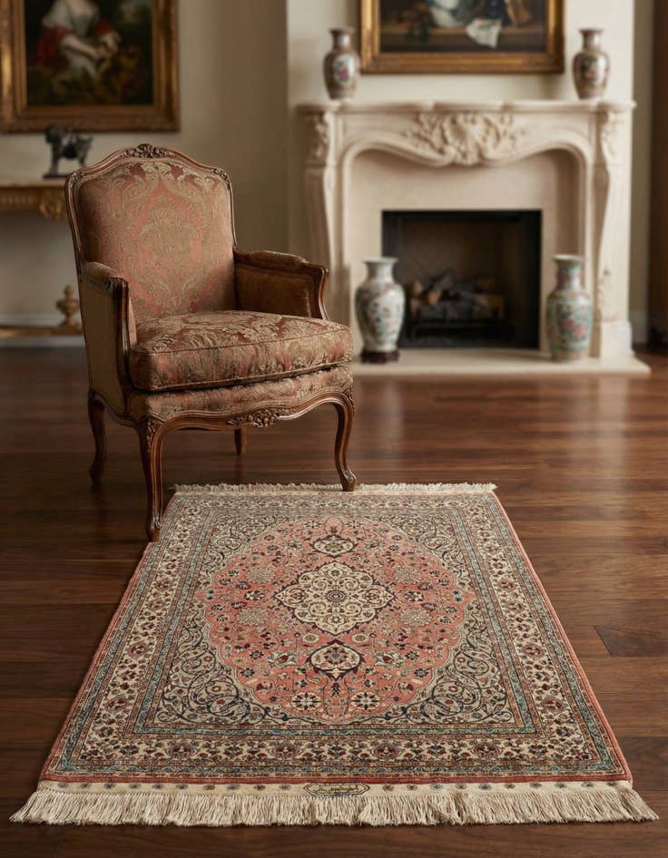 Detail image of 2' 11 x 4' 3 China Silk Rug