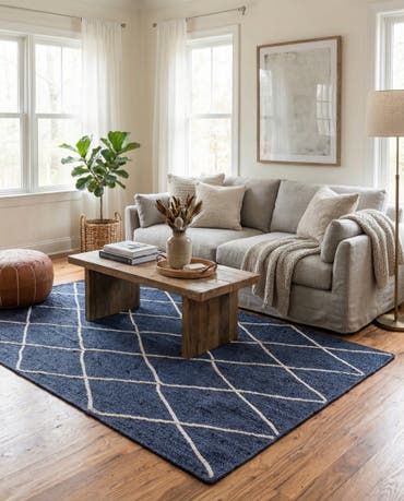  5' 1 x 8'  Hand Braided Jute Rug