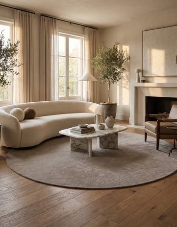 12' x 12' WoolCraft Geometric Round Rug