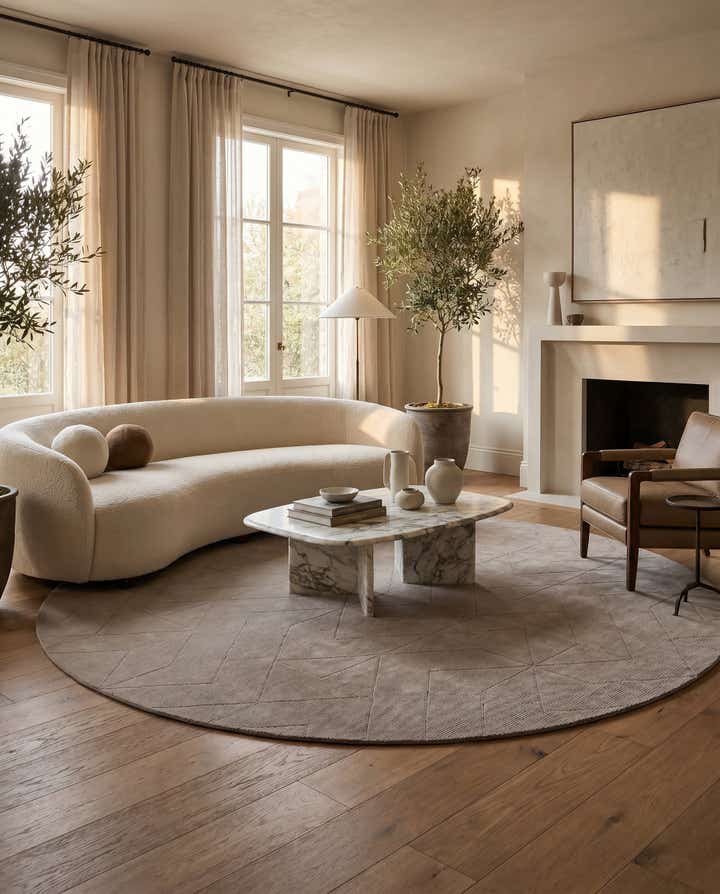 12' x 12' WoolCraft Geometric Round Rug