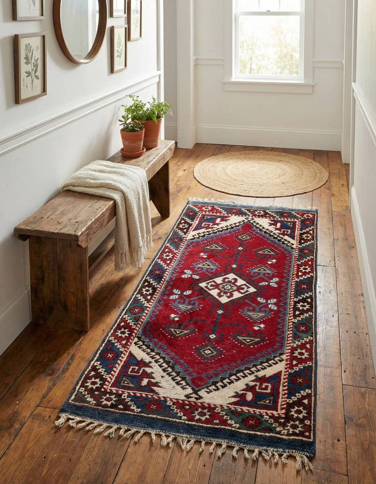 Detail image of 2' 5 x 4' Hand Knotted Anatolian Wool Runner Rug