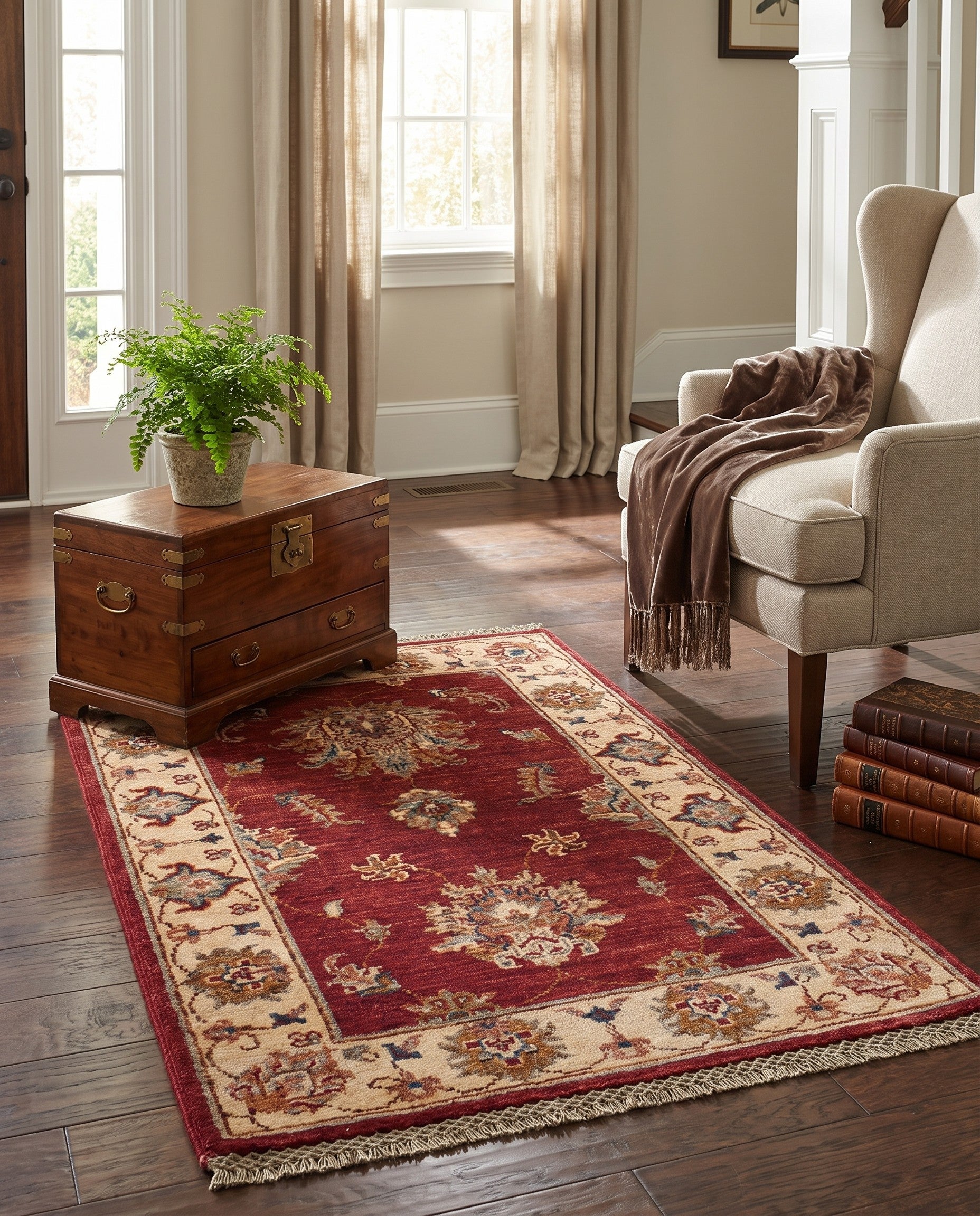 2' x 3' 2 Hand Knotted Ziegler Rug