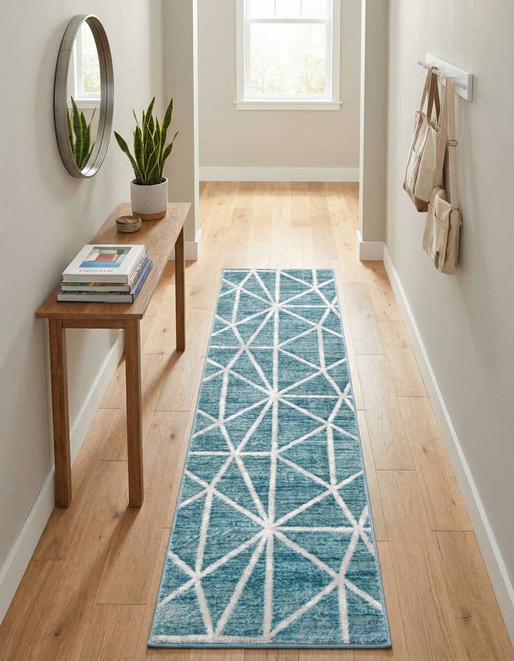 Detail image of 2' x 8' Lattice Trellis Runner Rug