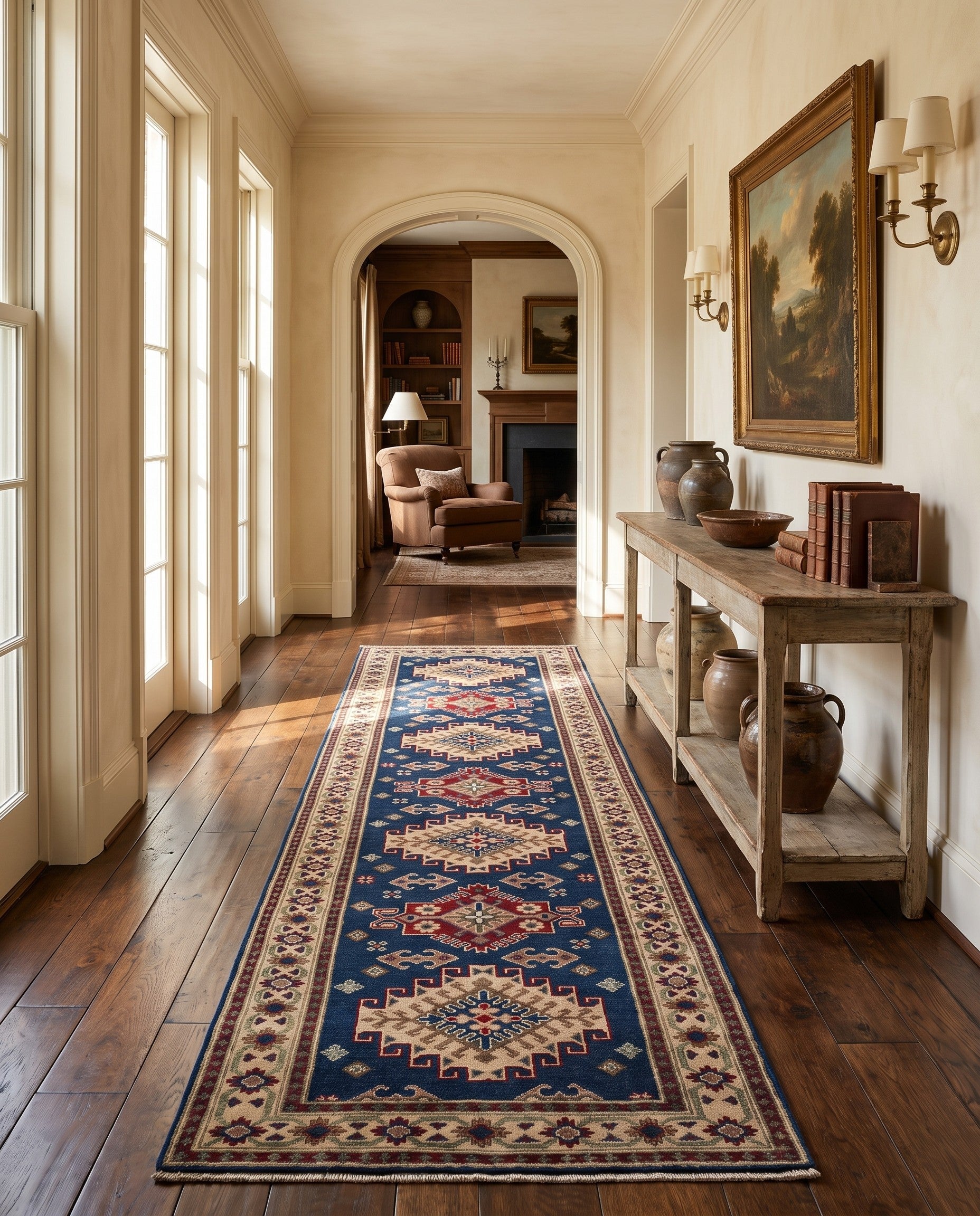 2' 9 x 9' 9 Hand Knotted Kazak Runner Rug