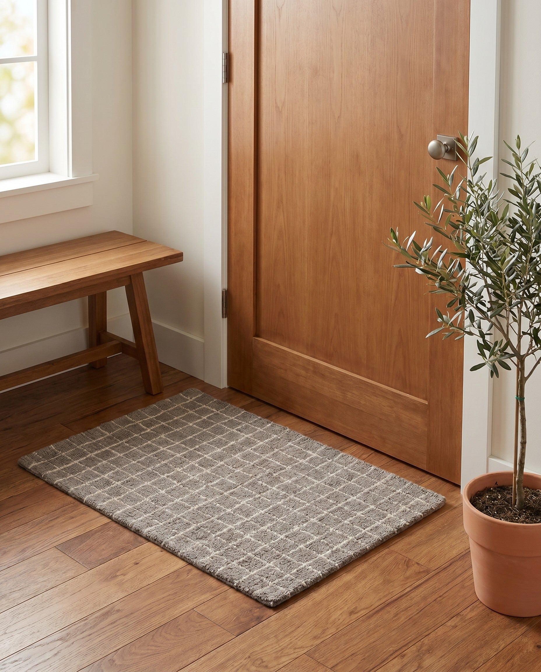 Slate Gray Heritage Line Wool Rug