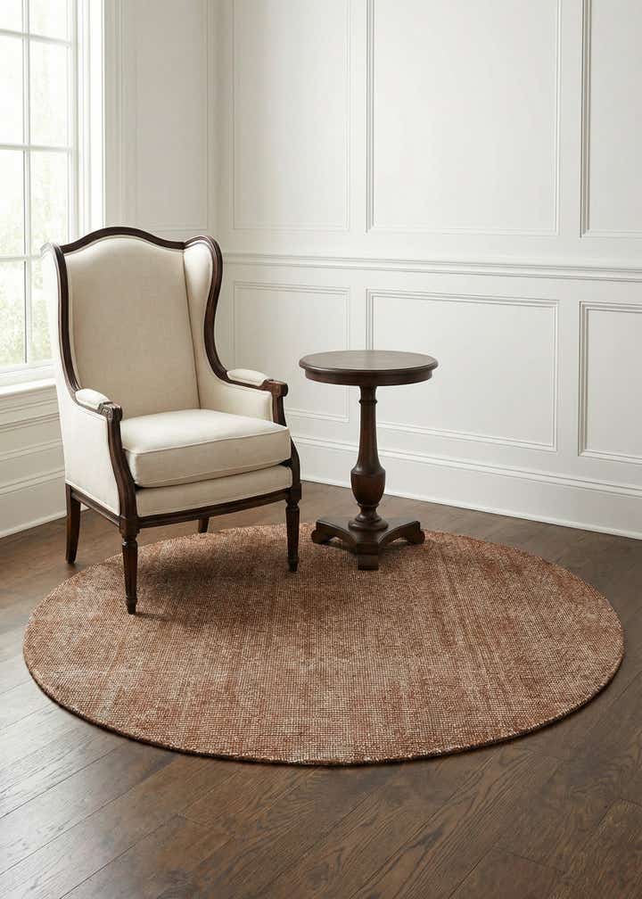 6' 1 x 6' 1 Hand Woven Jill Zarin English Manor Wool Round Rug