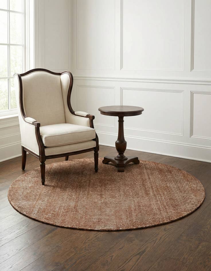 Detail image of 6' 1 x 6' 1  Hand Woven Jill Zarin English Manor Wool Round Rug