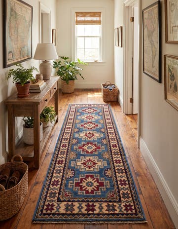 2' x 6' 2 Hand Knotted Kazak Runner Rug