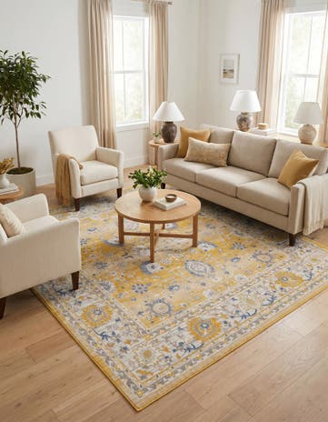 Tuscan Yellow Whitney Square Rug