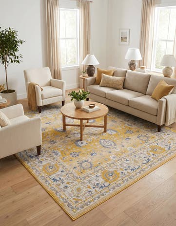 Tuscan Yellow Whitney Square Rug