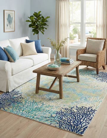 Blue Ariel Rug