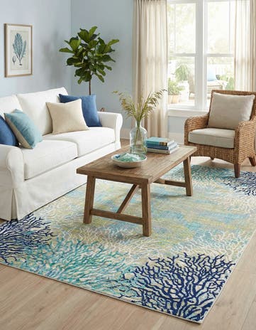 Blue Ariel Rug