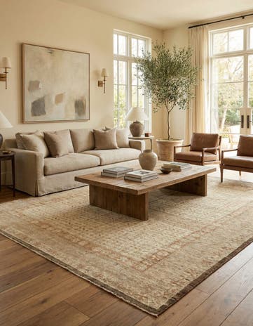9' 2 x 11' 10 Hand Knotted Oushak Wool Rug