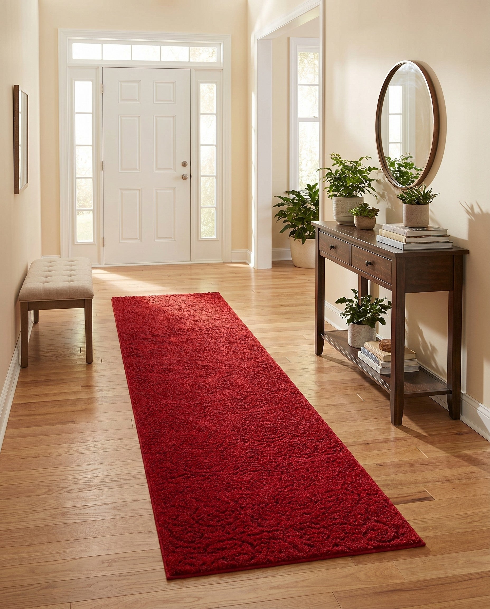 2' x 8' Floral Shag Runner Rug