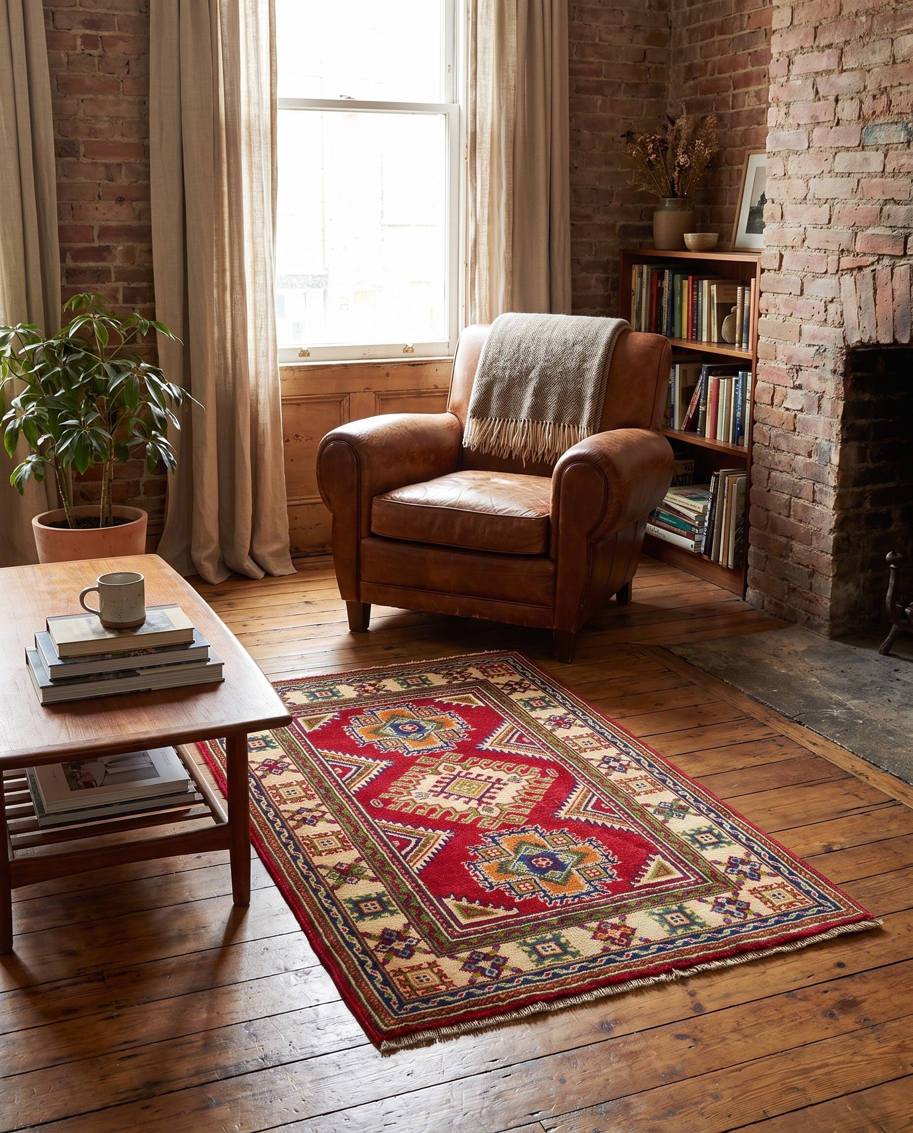 2' 8 x 4' 3 Hand Knotted Kazak Rug