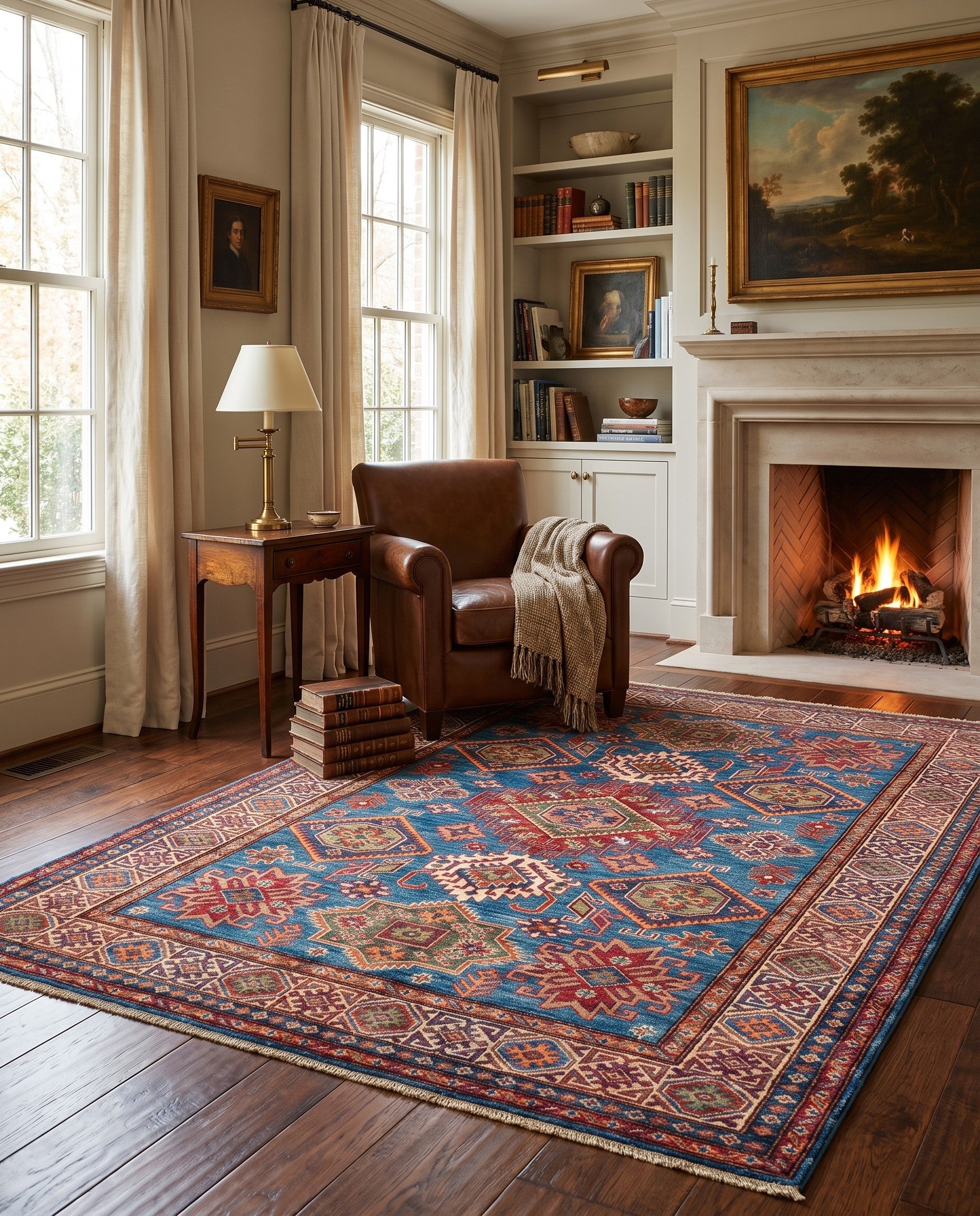 5' 1 x 6' 8 Hand Knotted Kazak Rug