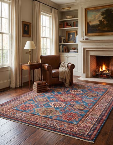 5' 1 x 6' 8 Hand Knotted Kazak Rug