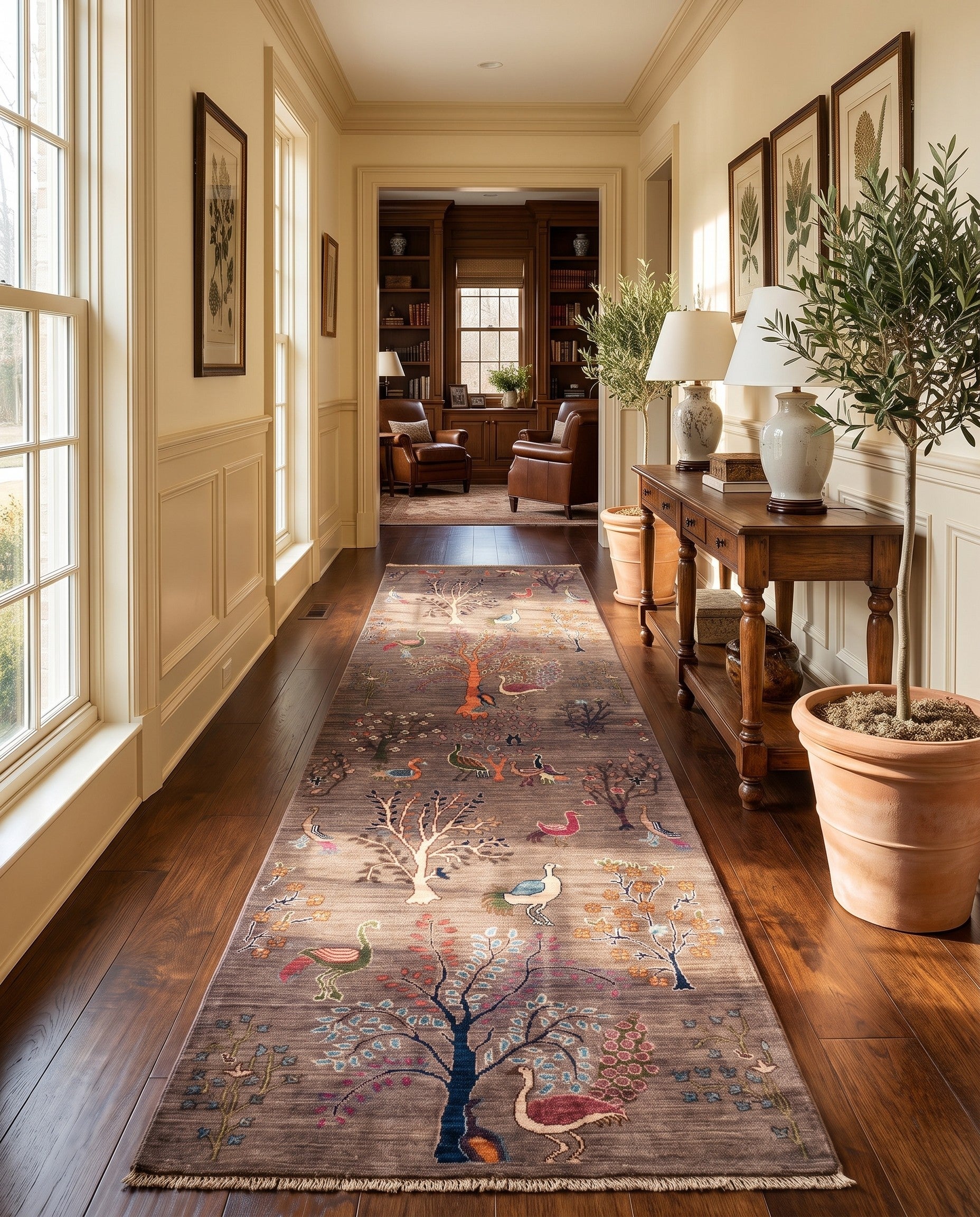 2' 7 x 7' 9 Hand Knotted Ariana Ziegler Runner Rug