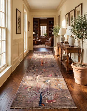 2' 7 x 7' 9 Hand Knotted Ariana Ziegler Runner Rug
