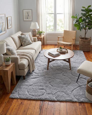  5' x 8' Botanical Shag Rug