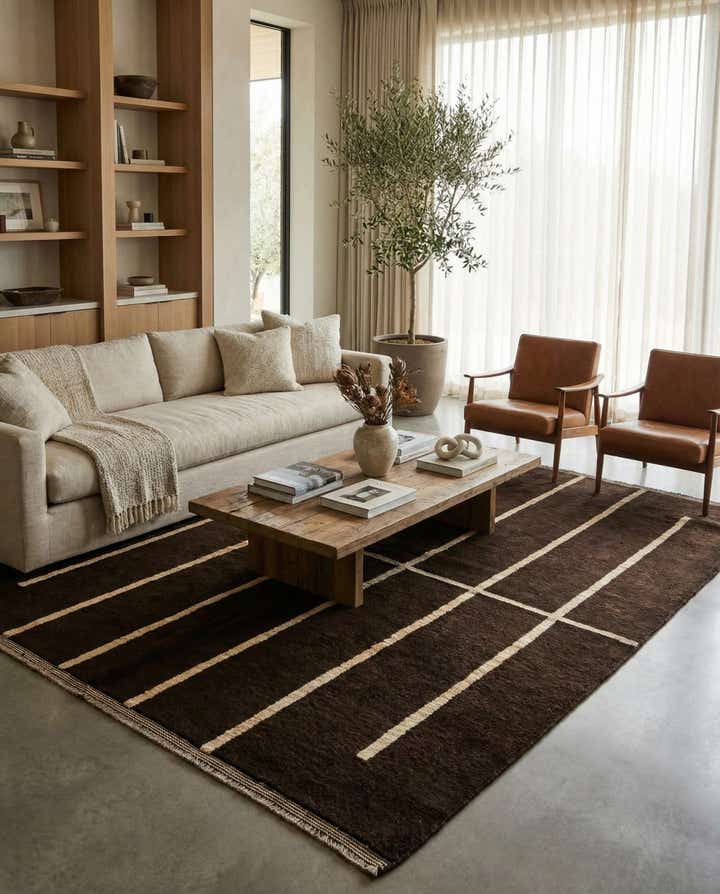 5' 7 x 7' 11 Hand Knotted Moroccan Wool Rug