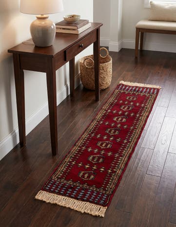 1' x 4' 5 Hand Knotted Bokhara Oriental Wool Runner Rug