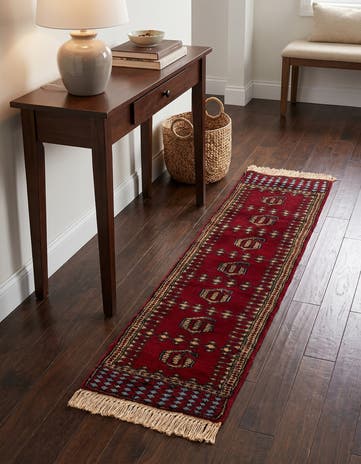 1' x 4' 5 Hand Knotted Bokhara Oriental Wool Runner Rug