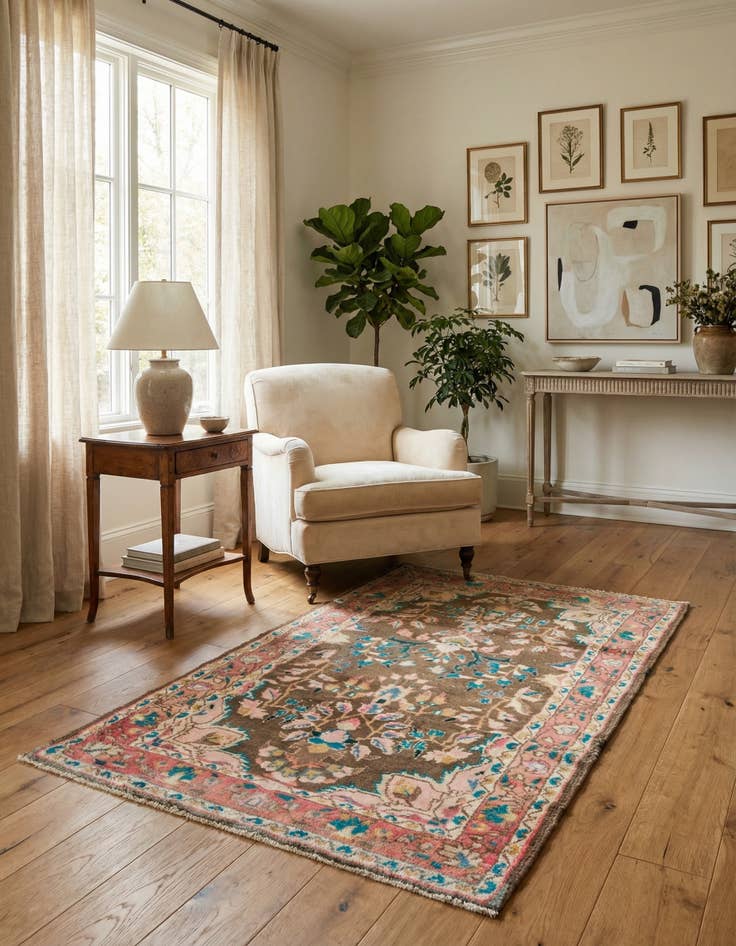 Detail image of 3' x 5' 6 Hand Knotted Ultra Vintage Persian Wool Rug