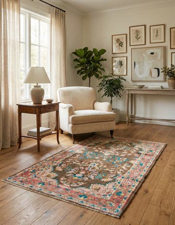 3' x 5' 6 Hand Knotted Ultra Vintage Persian Wool Rug