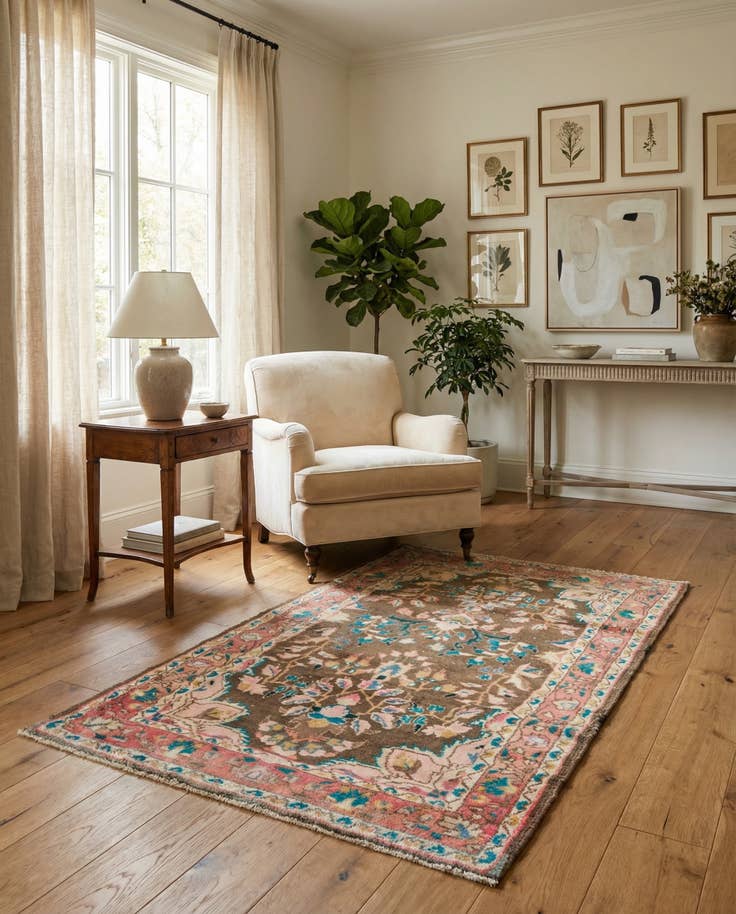 Detail image of 3' x 5' 6 Hand Knotted Ultra Vintage Persian Wool Rug