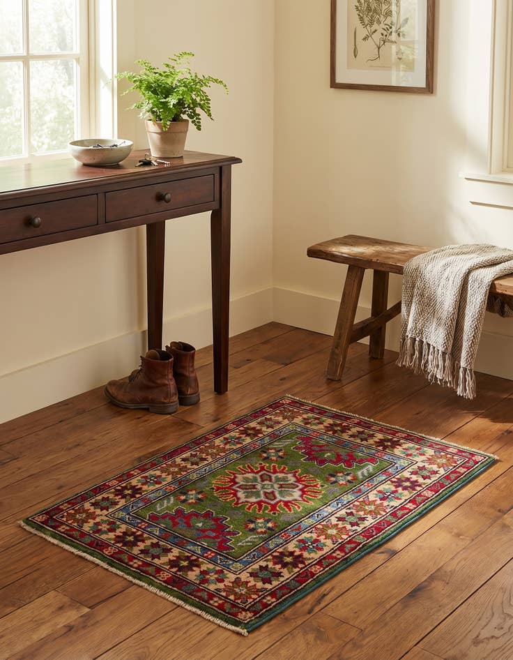 Detail image of 2' 1 x 3' 1 Hand Knotted Kazak Rug