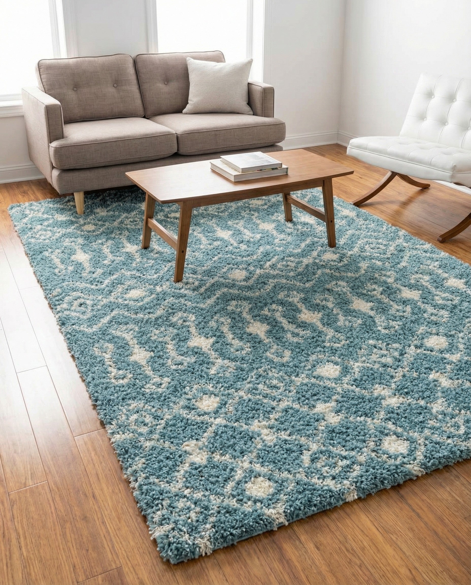 5' 3 x 8' Moroccan Trellis Shag Rug