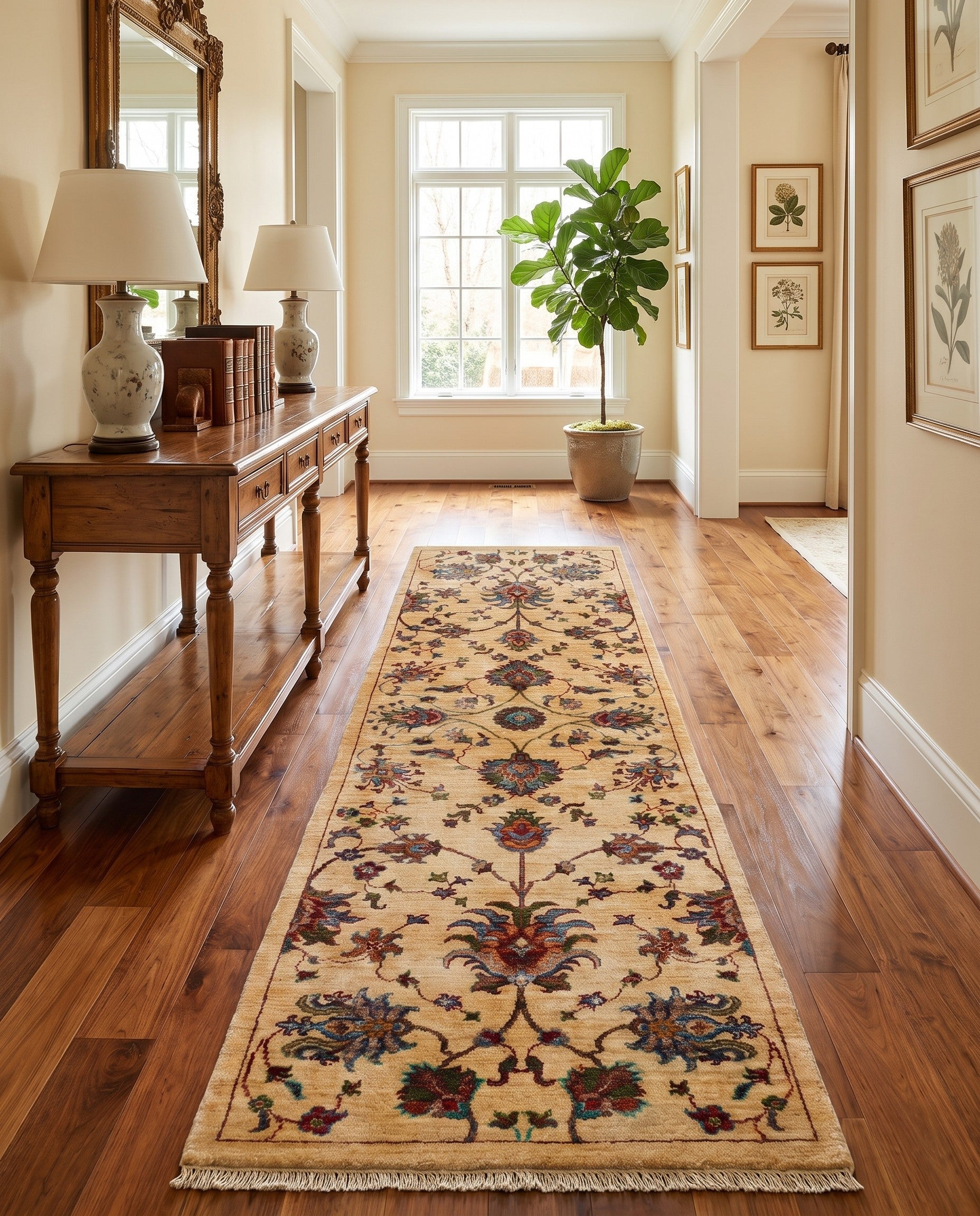 2' 7 x 7' 5 Hand Knotted Ariana Ziegler Runner Rug