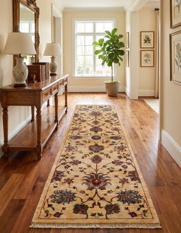 2' 7 x 7' 5 Hand Knotted Ariana Ziegler Runner Rug