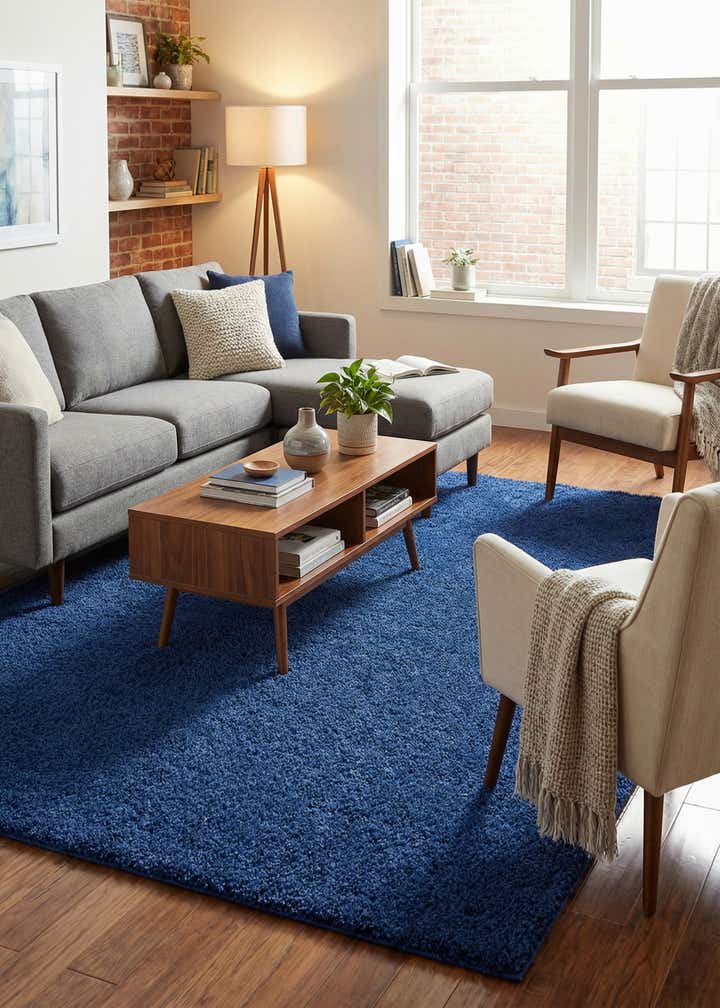 7' x 10' Solid Frieze Rug