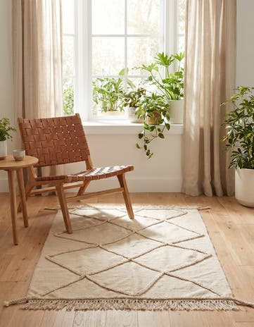 3' 6 x 4' 9 Hand Knotted Moroccan Wool Rug
