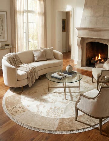 6' 7 x 6' 7 Hand Knotted Darya Round Rug