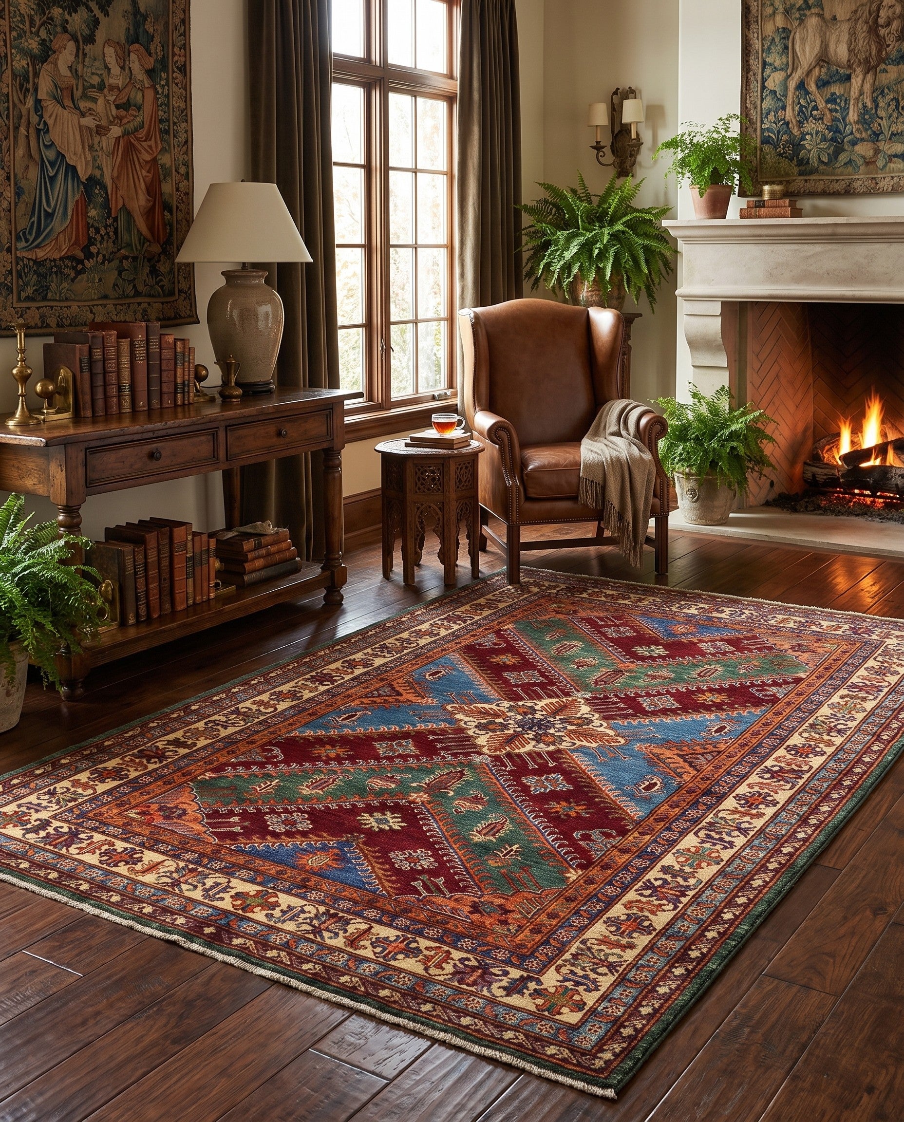 5' 9 x 7' 10 Hand Knotted Kazak Rug