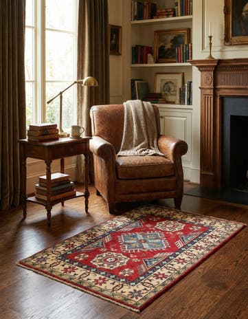 2' 9 x 4' 1 Hand Knotted Kazak Rug