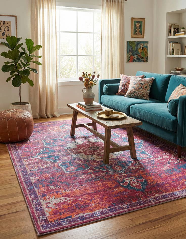 Detail image of 7' 10 x 10'  Washable Renaissance Rug